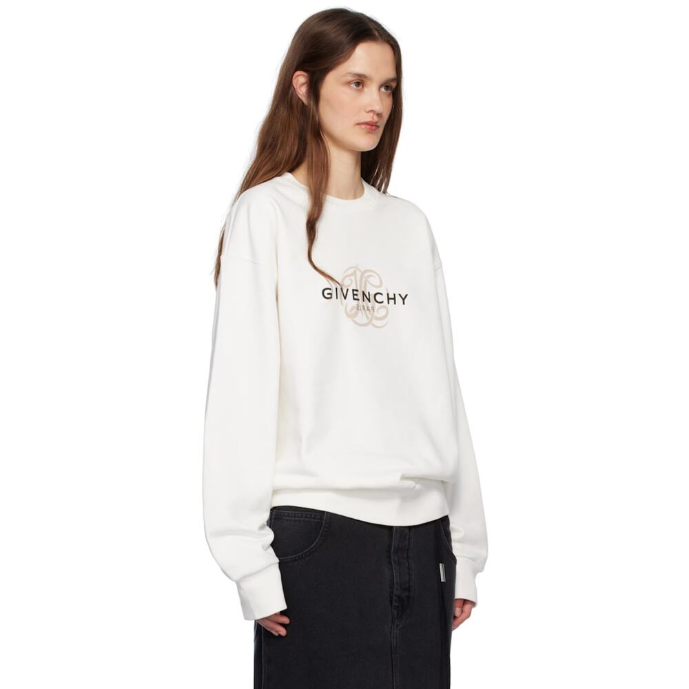 GIVENCHY Off White Reverse Fleece Sweatshirt Size S - Picture 13 of 14